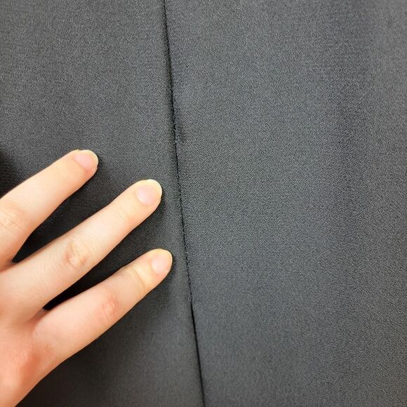 Vintage 90s Black Front Slit Formal Maxi Skirt - Picture 6 of 8